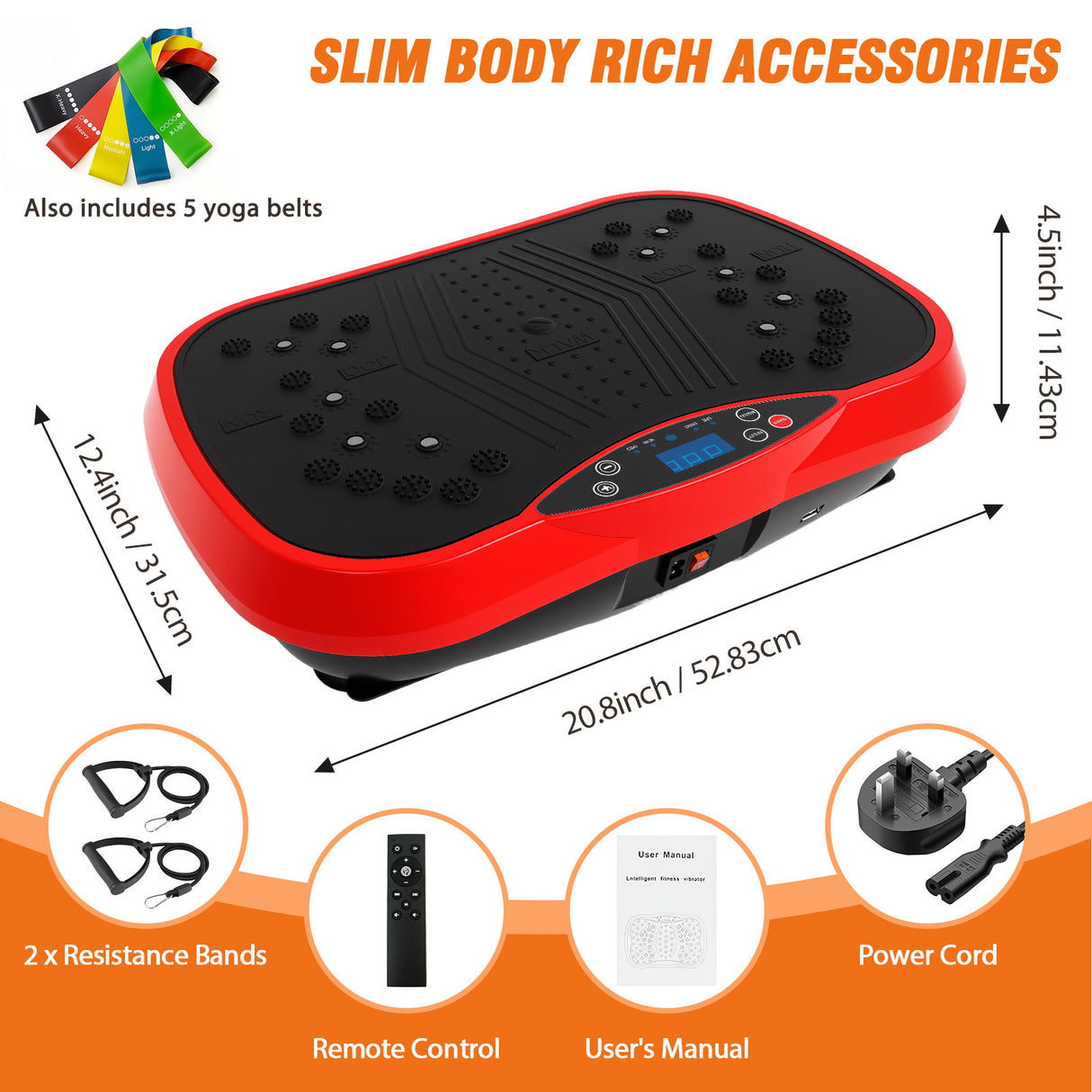Intelligent Vibration Plate Exercise Machine for Home Fitness with Bluetooth