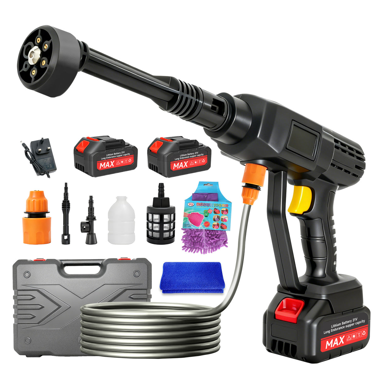 High Power Cordless Pressure Washer with Pure Copper Motor Kit