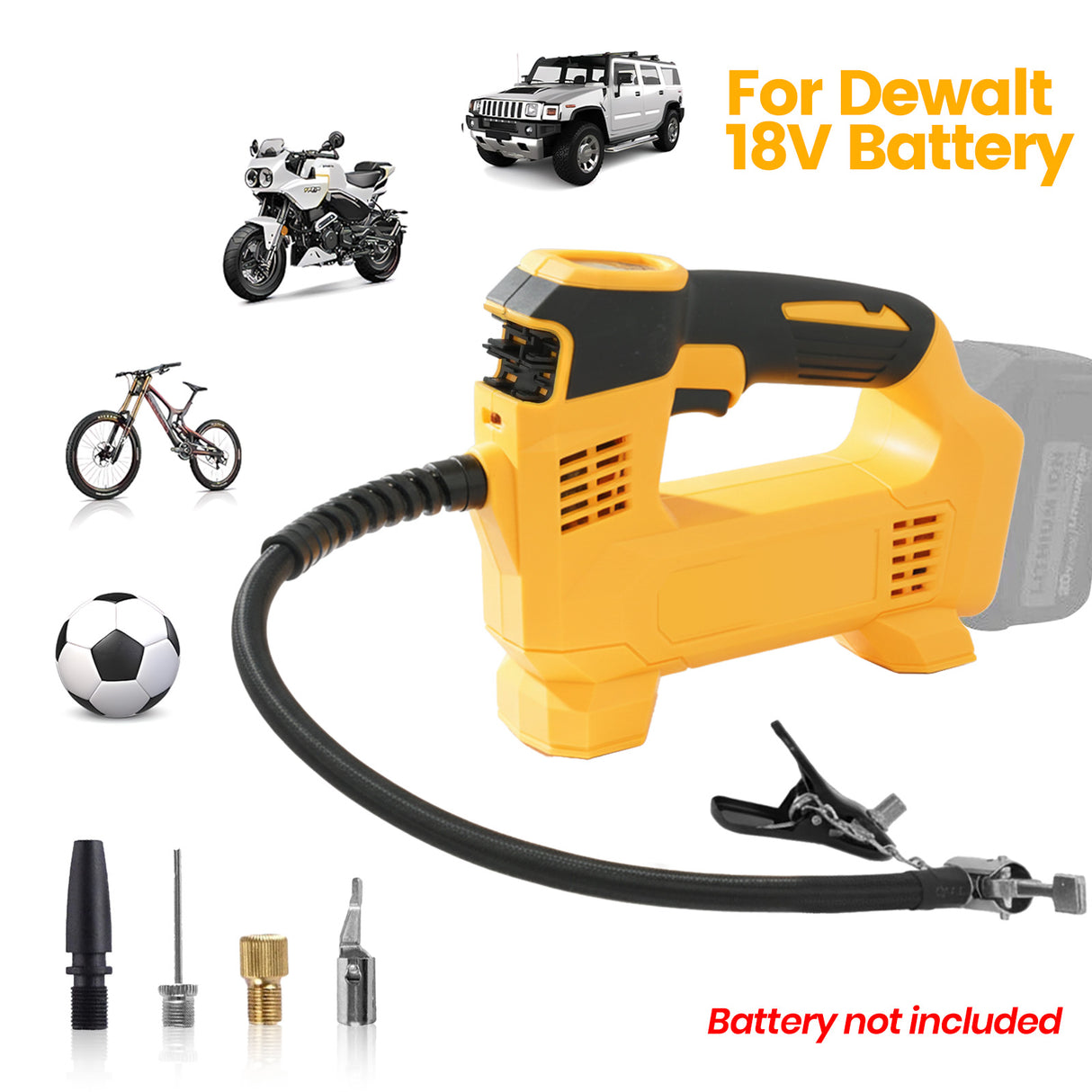 18V Cordless Car Tyre Inflator for DeWalt / Makita