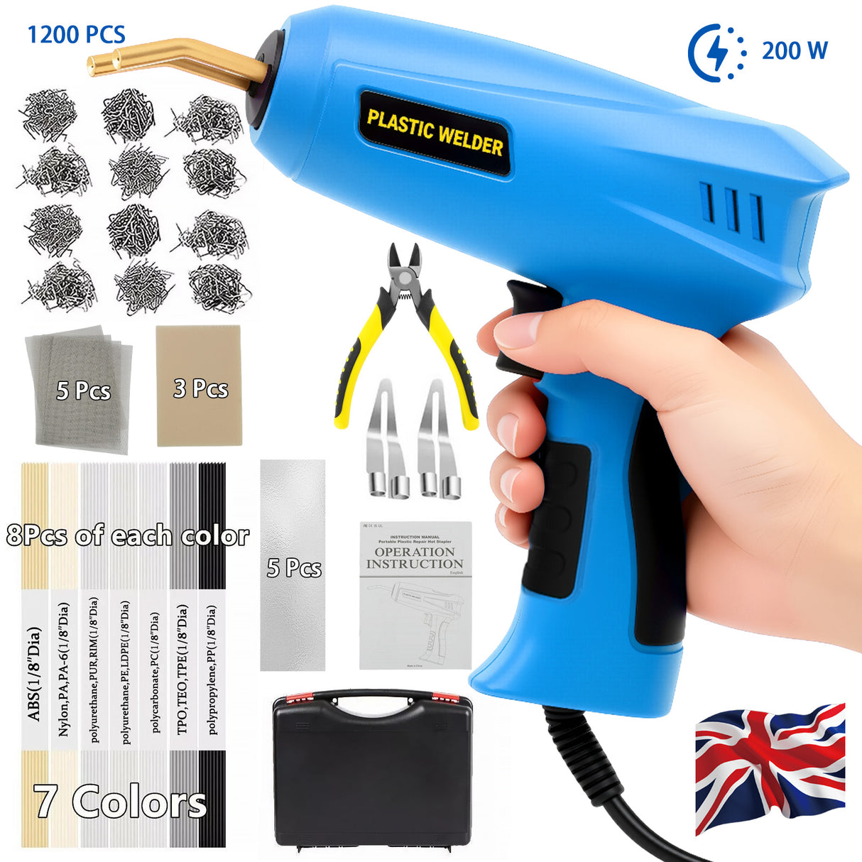 Electric Hot Melt Staple Gun for Upholstery and Carpentry