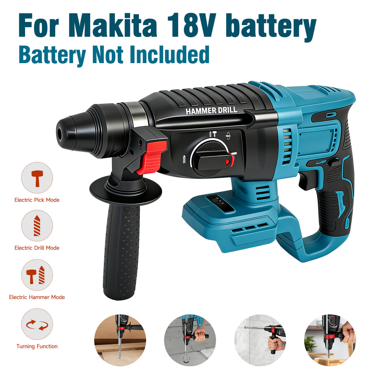18V Brushless Cordless Hammer Drill Driver with Dual Function