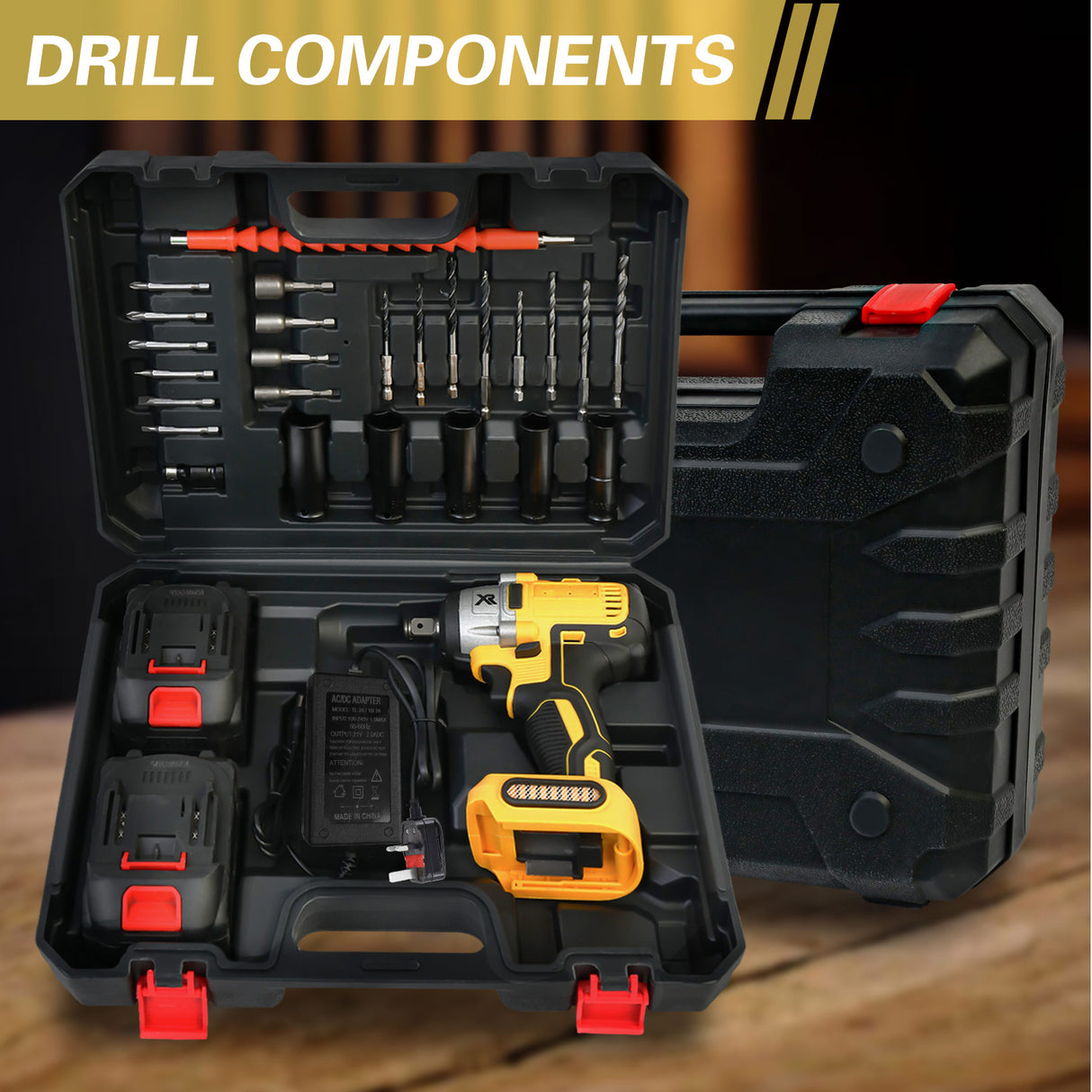 380Nm Brushless Cordless Impact Wrench Kit with Battery