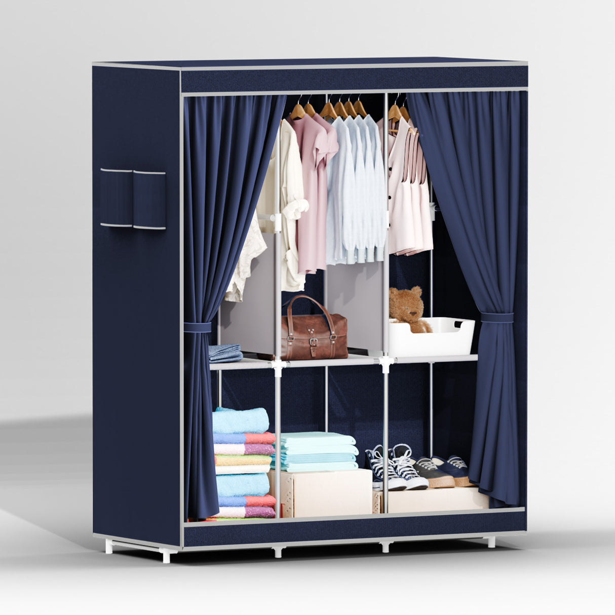 Spacious Fabric Wardrobe Closet Storage Organizer for Bedroom
