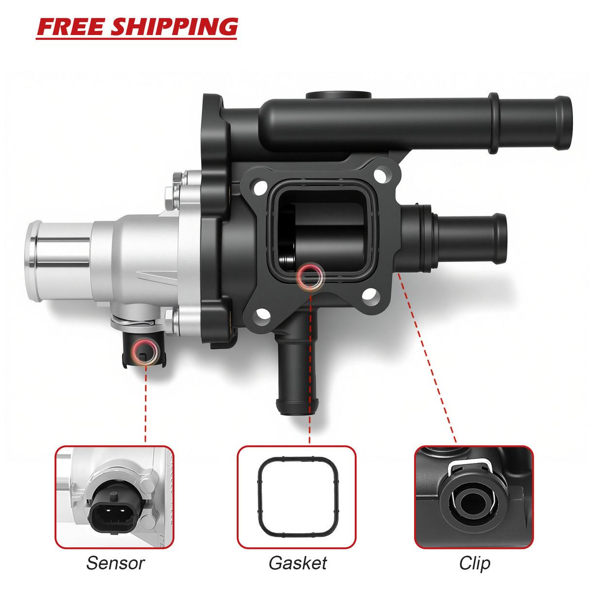 Coolant Thermostat Housing 55564890 for Vauxhall Opel 1.6 1.8