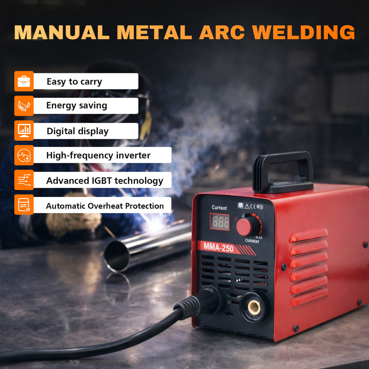 MMA-250 3-in-1 Portable Inverter Welder 220V