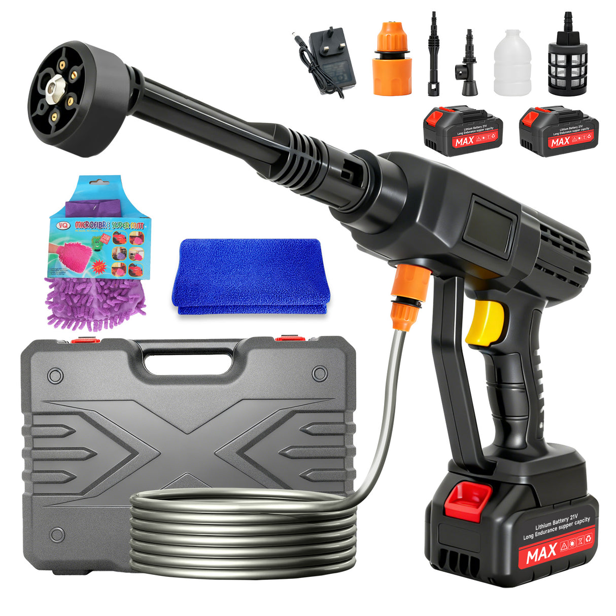 High Power Cordless Pressure Washer with Pure Copper Motor Kit