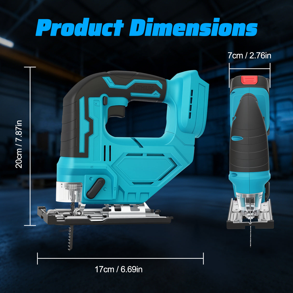 21V Cordless Electric Jigsaw with Batteries & Charger