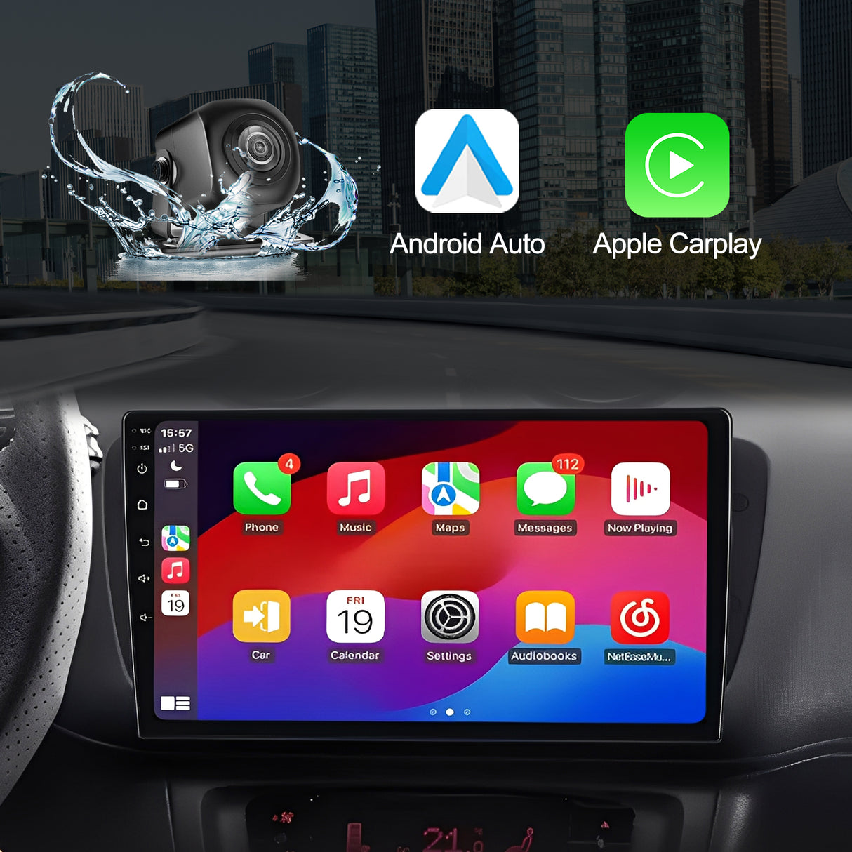 9'' Apple Carplay Android 14 Radio Stereo 1+32GB — SEAT IBIZA 6J 2009-2013