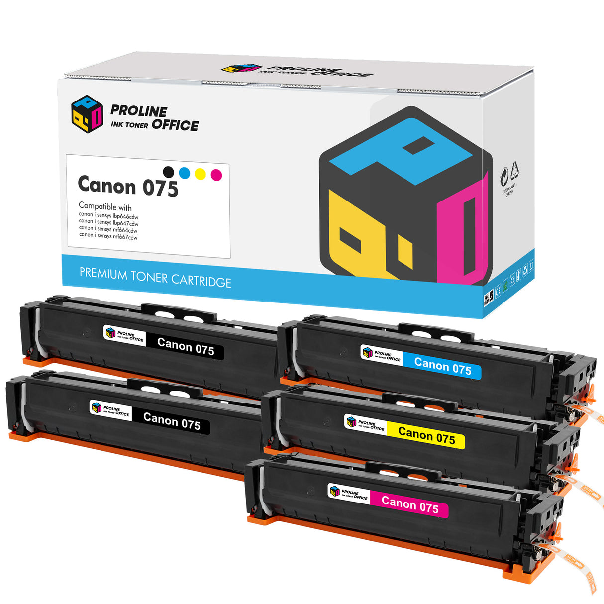 Compatible Canon i-SENSYS LBP647Cdw Toner 5PK