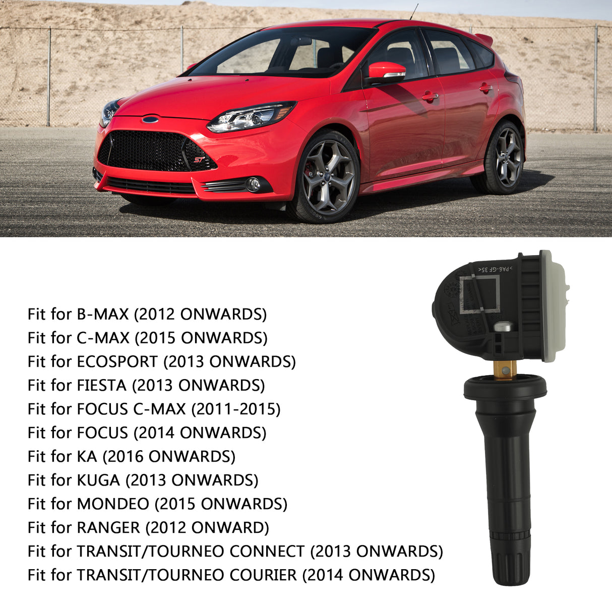 4pcs Tyre Pressure Sensors 2036832 for Ford Focus Fiesta Kuga Mondeo