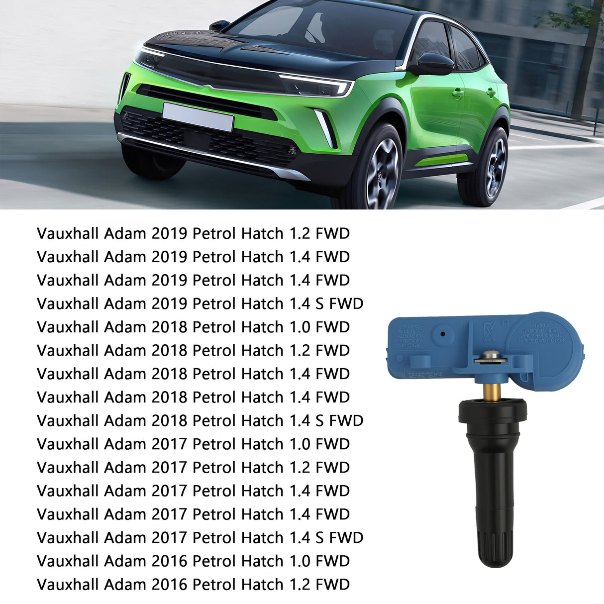 4pcs Tyre Pressure Sensors 13581561 for Vauxhall Mokka