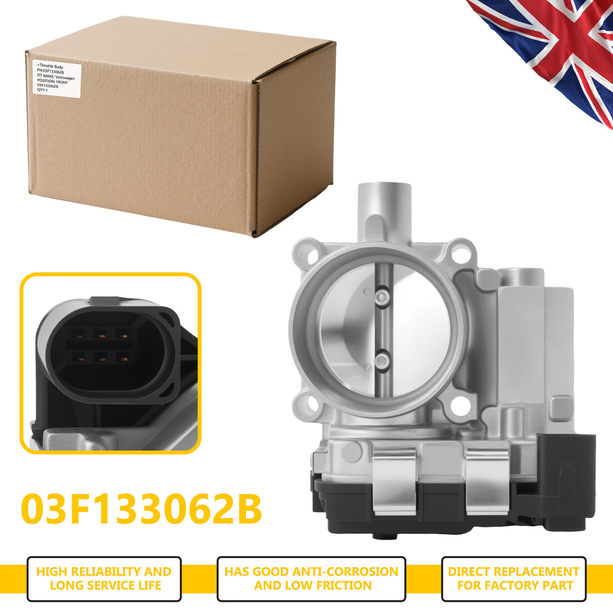 Throttle Body 03F133062B for Audi A3 Volkswagen Golf Passat 1.2 1.4 TSI