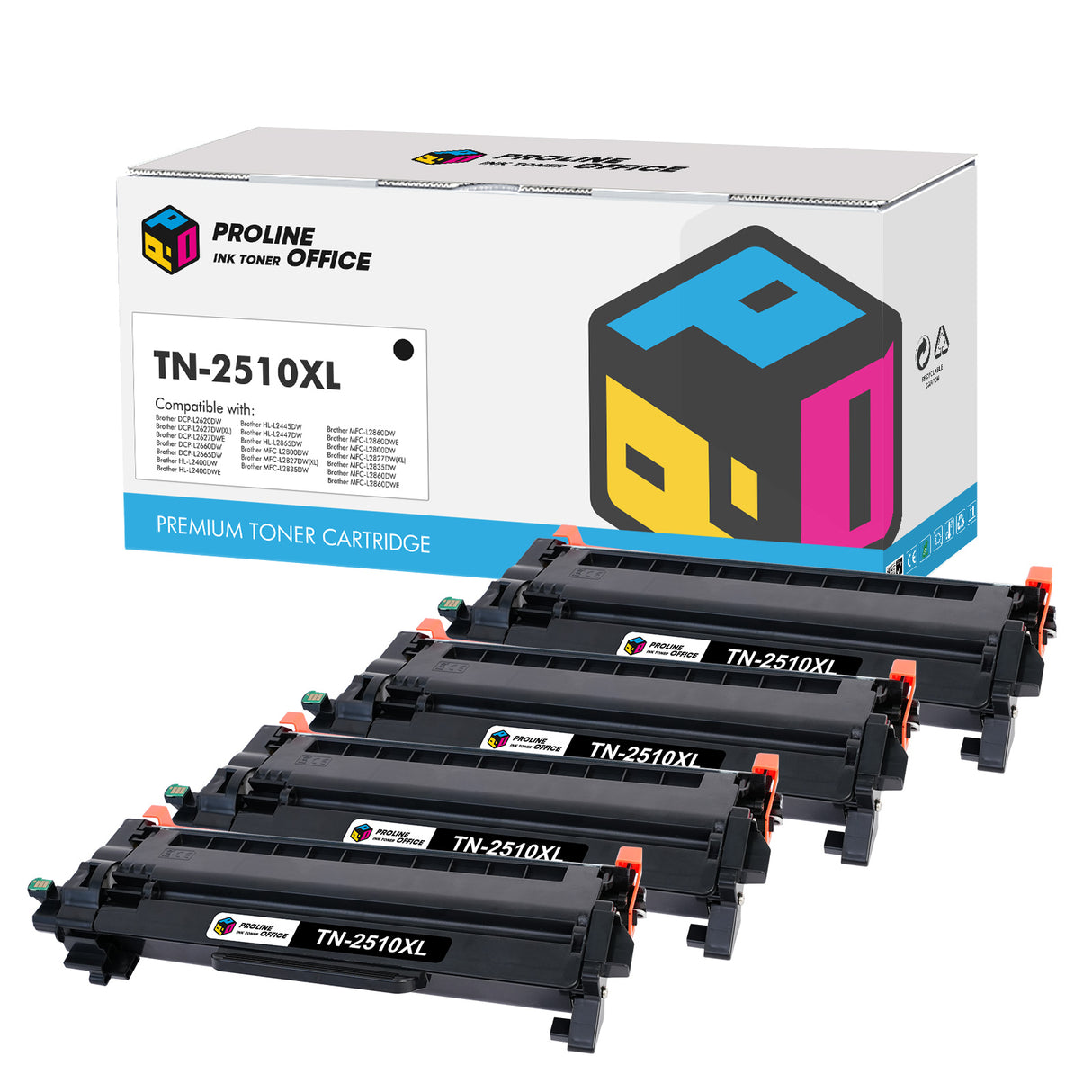 Brother DCP-L2620DW Toner TN-2510XL 4pk