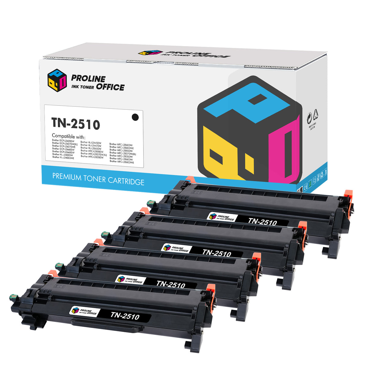 Brother DCP-L2627DWE Toner TN-2510 4pk