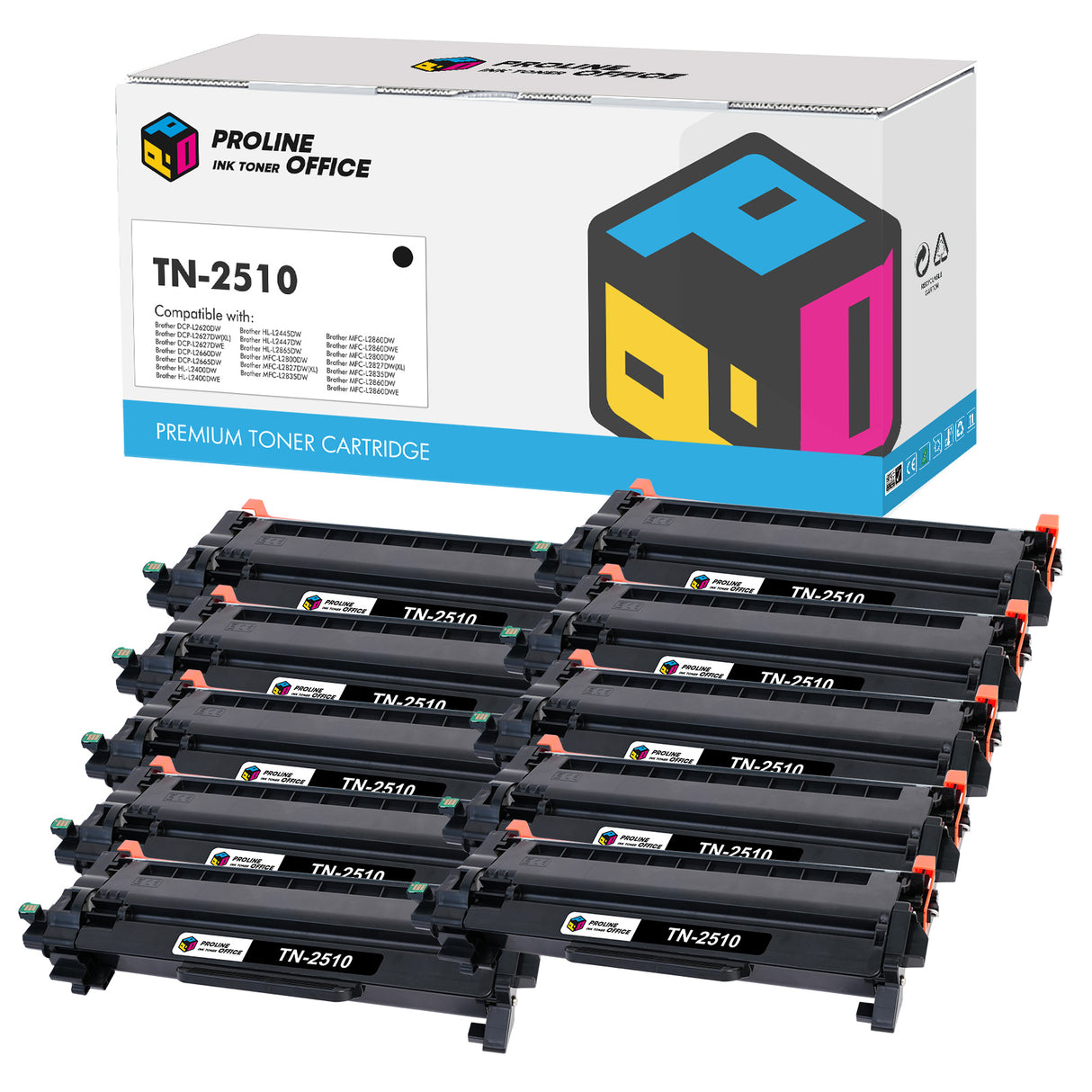 Brother DCP-L2660DW Toner TN-2510 10pk