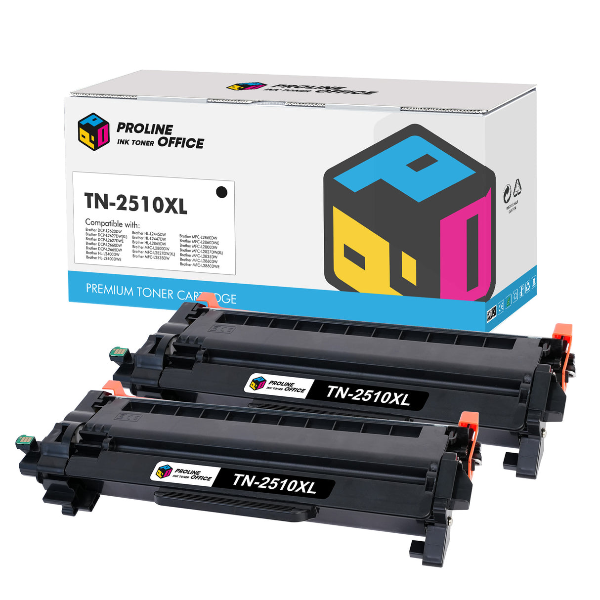 Brother HL-L2400DW Toner TN-2510XL 2pk