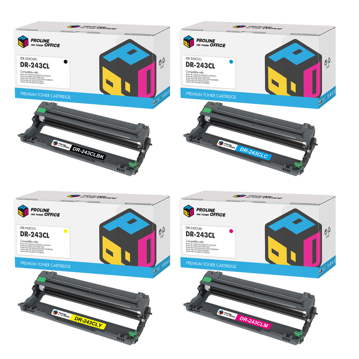 Compatible Brother DR-247CL Drum Units 4pk