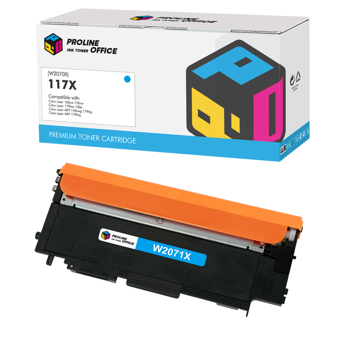 Compatible HP 117X Toner Cartridge Cyan