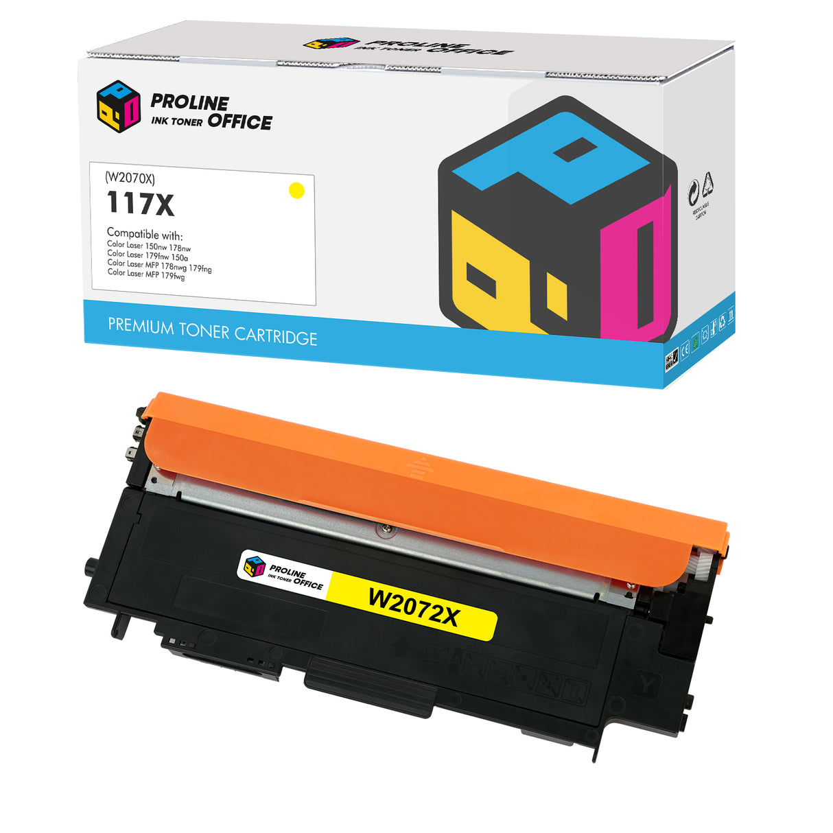 Compatible HP 117X Toner Cartridge Yellow