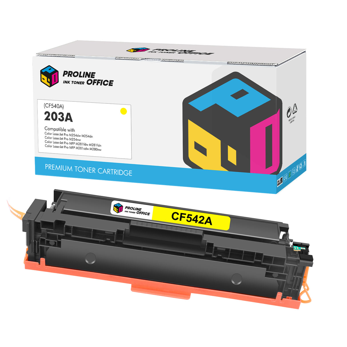 Compatible HP 203A Toner Cartridge Yellow
