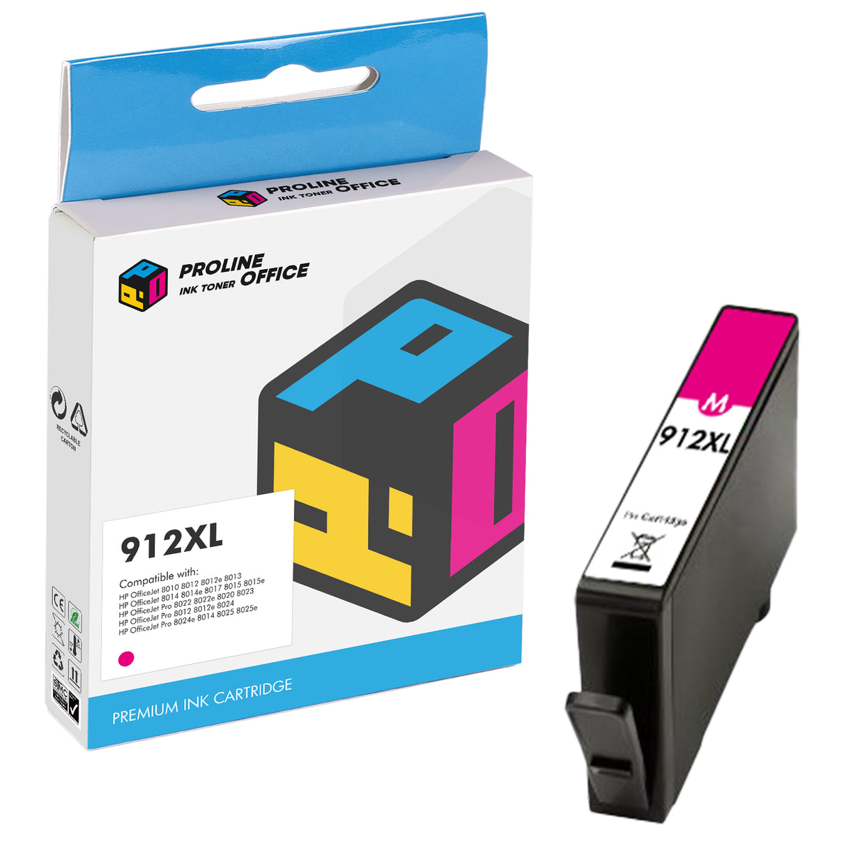 Compatible HP 912/912XL Ink Cartridge Magenta