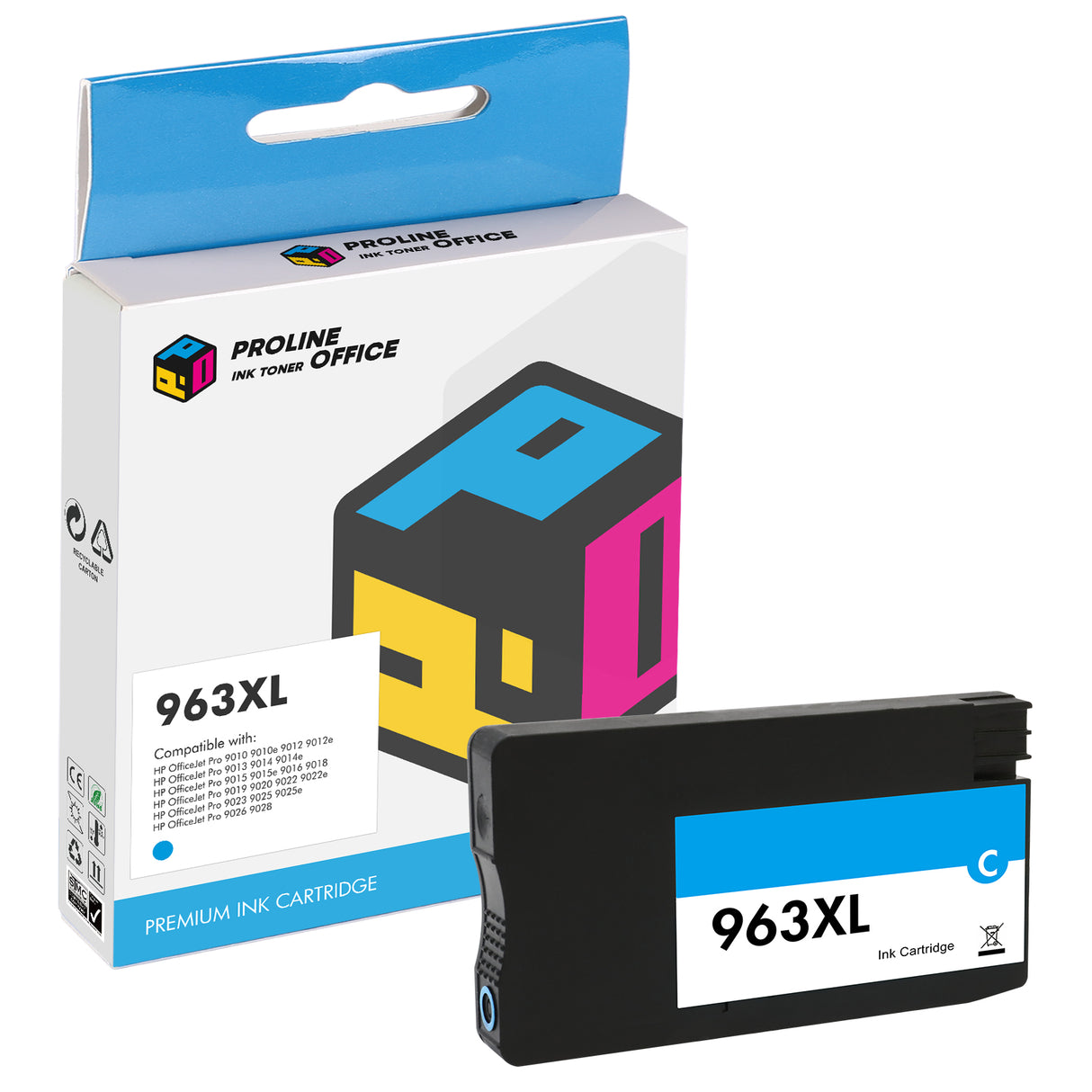 Compatible HP 963/963XL Ink Cartridge Cyan