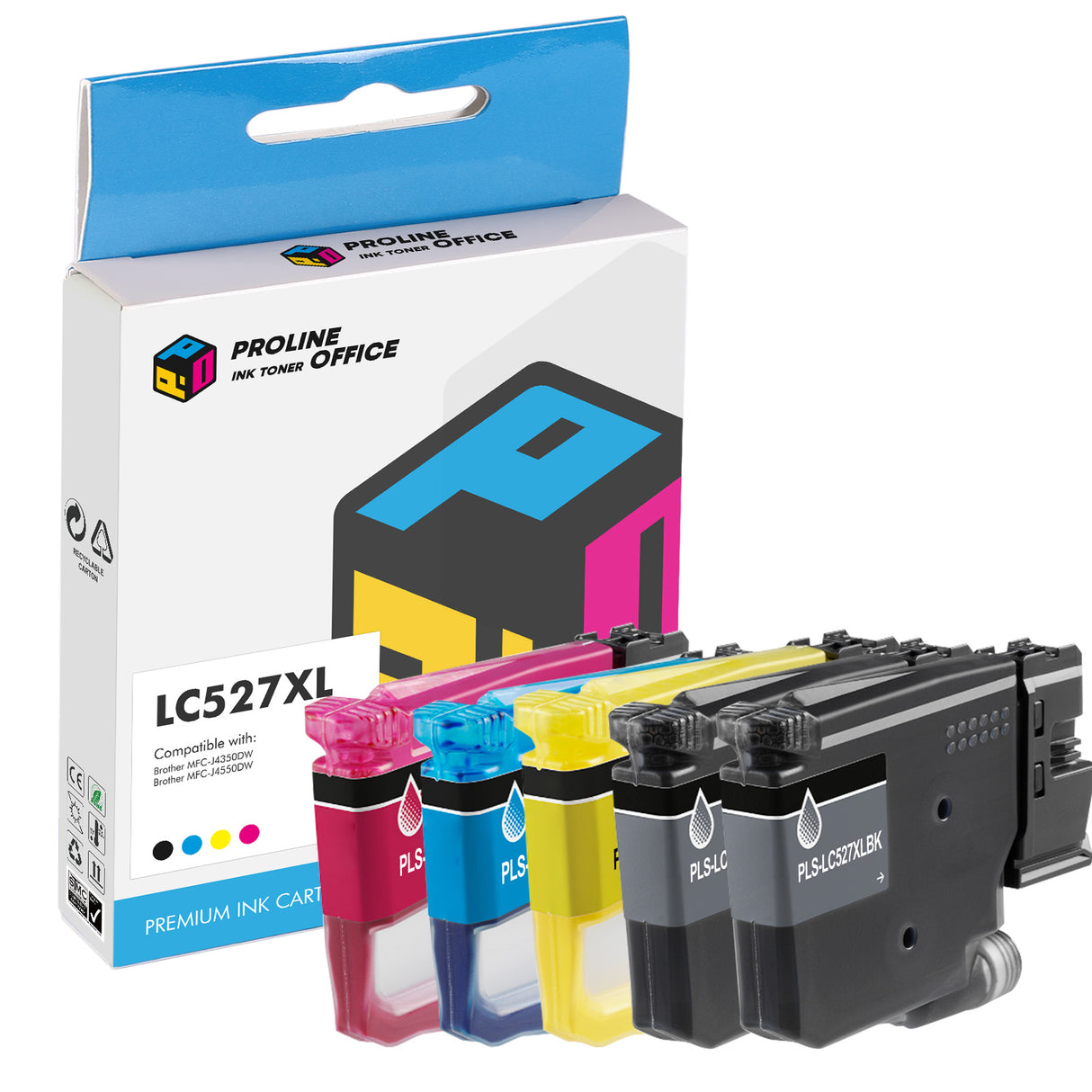 Compatible Brother LC527XL Ink Cartridges 5pk