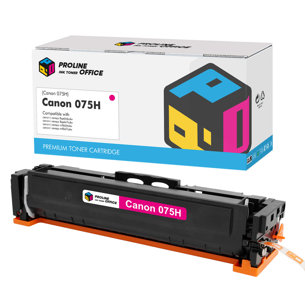 Compatible Canon 075H Toner Cartridge Magenta