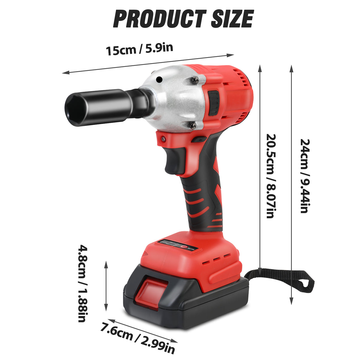 18V Brushless Cordless Impact Wrench Kit with Batteries & Charger