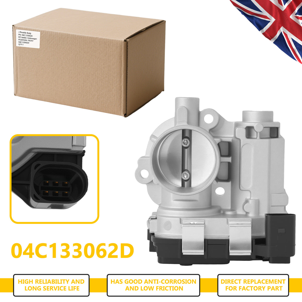 Throttle Body 04C133062D for Volkswagen Polo SEAT Ibiza Skoda Fabia 1.0