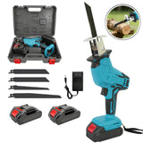 21V Cordless Reciprocating Saw Kit with Batteries & Charger & Blades