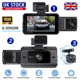 3" IPS 1080P WiFi Dash Cam with Front & Rear Camera (1)