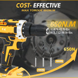 21V Cordless Impact Drill Kit with Batteries & Charger