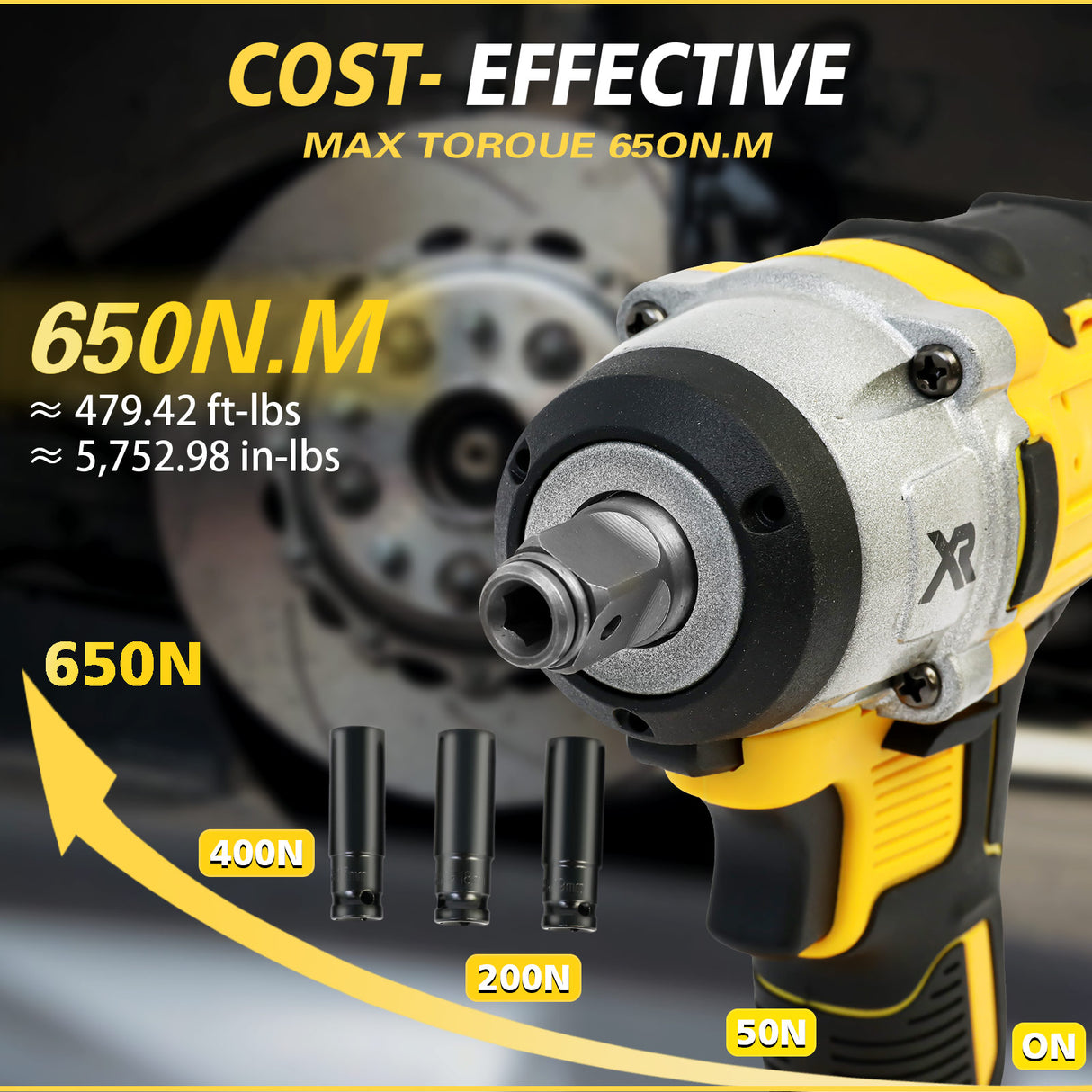 380Nm Brushless Cordless Impact Wrench Kit with Battery
