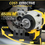 380Nm Brushless Cordless Impact Wrench Kit with Battery