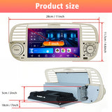 7'' Apple Carplay Android 13 Radio Stereo 2+32G — Fiat 500 2007-2015