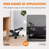 Multifunctional Mini Stepper with Resistance Bands for Home Fitness, Full Body Exercise