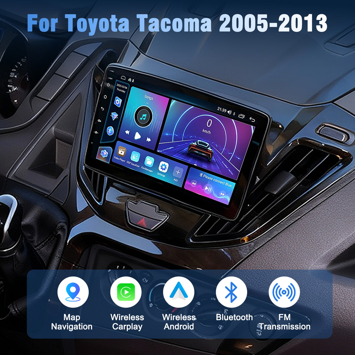 9'' Apple Carplay Android 14 DAB+ Radio Stereo 2+32G — Ford Transit Custom 2012-2021