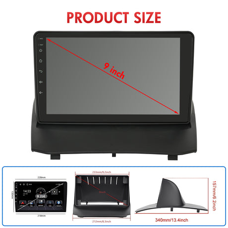 9'' Apple Carplay Android 14 Radio Stereo 1+32G — Ford Fiesta 2009-2016 (15)