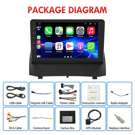 9'' Apple Carplay Android 14 Radio Stereo 1+32G — Ford Fiesta 2009-2016 (17)