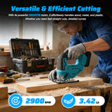 21V Cordless Electric Jigsaw with Batteries & Charger