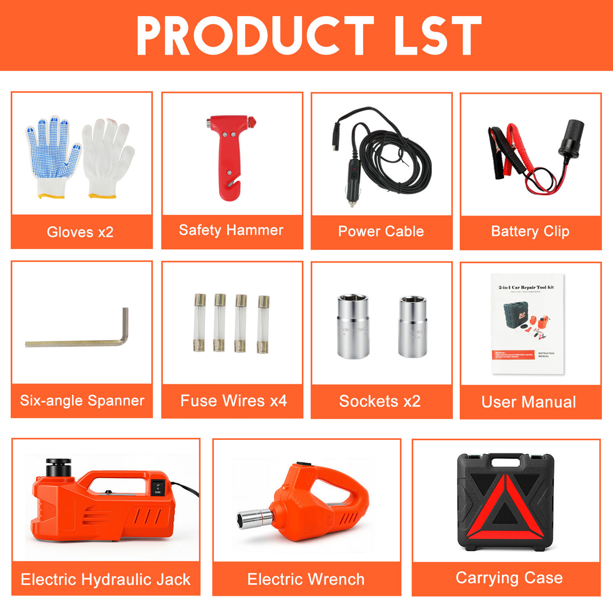 5T Electric Hydraulic Jack with 15–45cm Lifting Range