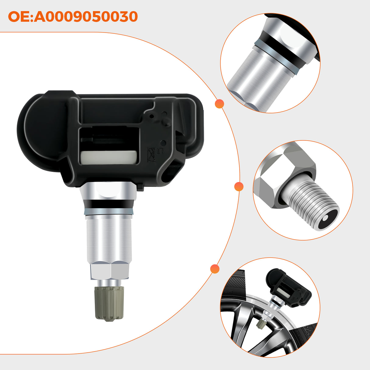 Tyre Pressure Sensor A0009050030 for Mercedes-Benz B250 C230 C250