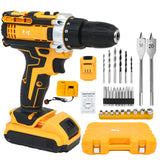 21V Cordless Impact Drill Kit with Batteries & Charger