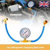 R134A Car AC Refrigerant Recharge Hose & Gauge Kit