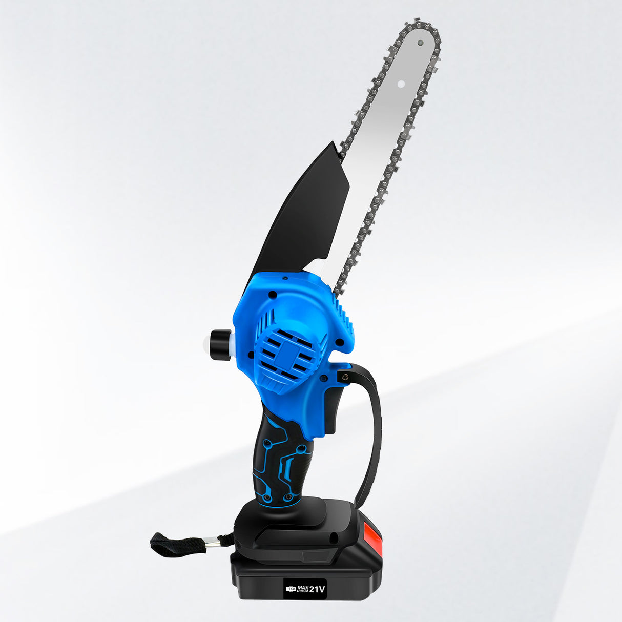 21V Cordless Handheld 3-Chain Chainsaw Kit with Batteries & Charger