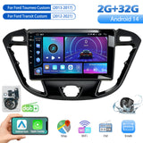 9'' Apple Carplay Android 14 AHD DAB+ Radio Stereo 2+32G — Ford Transit Custom 2012-2021