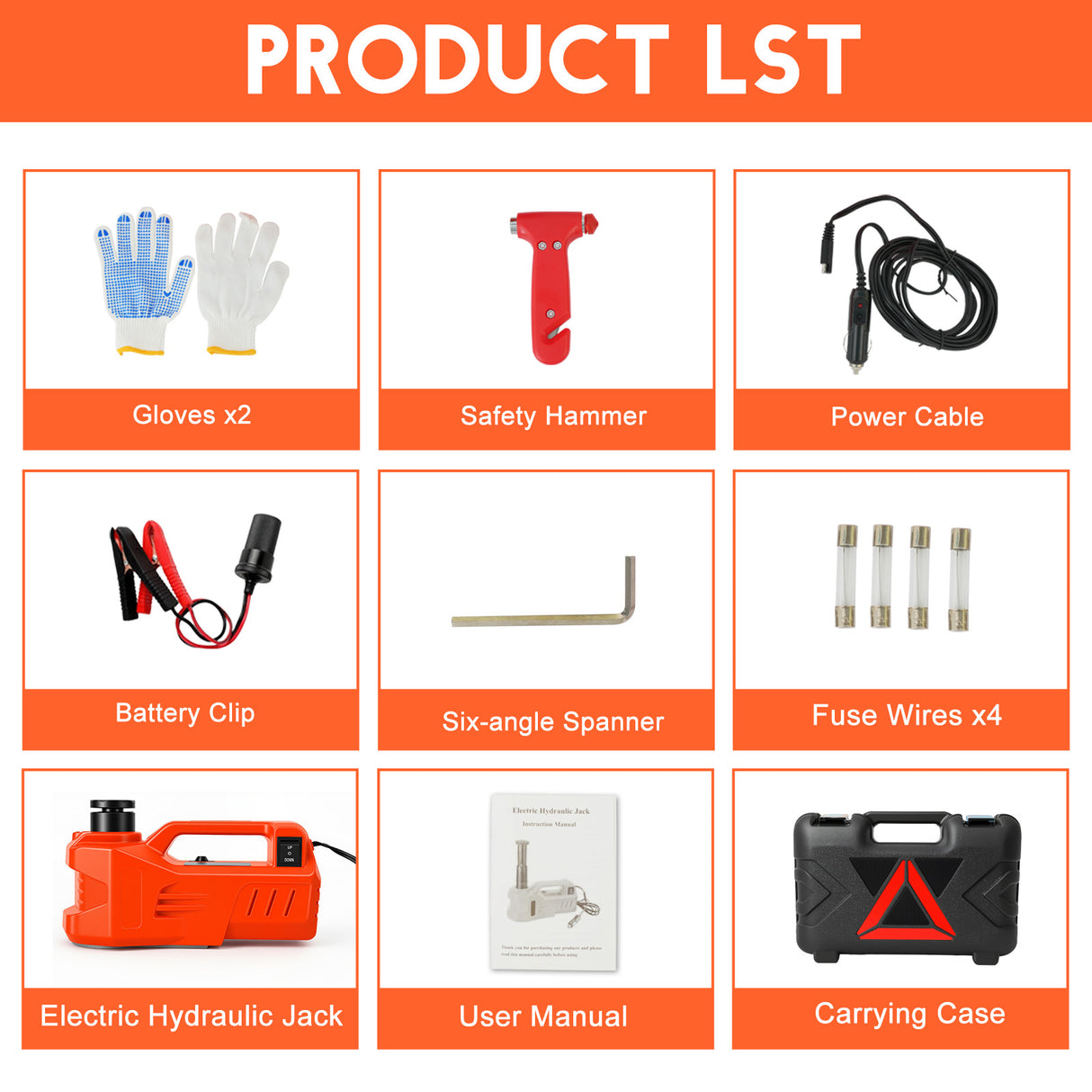 5T Electric Hydraulic Jack with 15–45cm Lifting Range