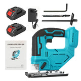 21V Cordless Electric Jigsaw with Batteries & Charger