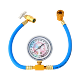 R134A Car AC Refrigerant Recharge Hose & Gauge Kit